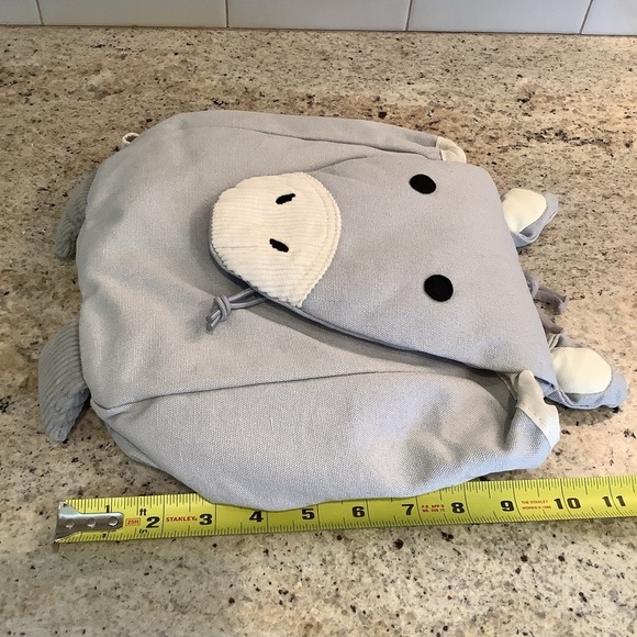 Pottery Barn Kids Small Gray Animal Backpack New Condition - Picture 4 of 5